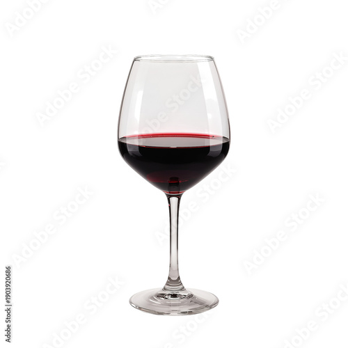 Elegant Glass Filled With Red Wine Sitting on a Table in a Well-Lit Setting D...