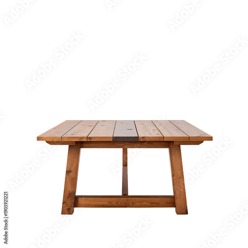 Wooden Table Design With Simple Shape and Spacious Surface for Different Uses
