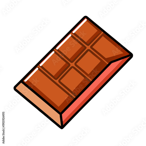 A colorful chocolate bar icon on transparent background