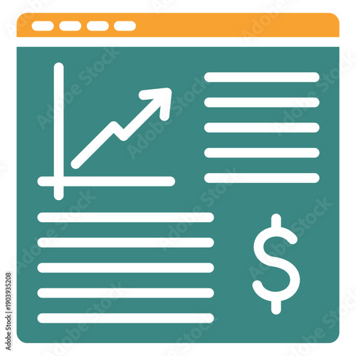 Web Traffic Dual Tone Color Icon, Mini Illustration For Modern Concept, Ui, Ux Web And App Development. Related To Seo And Online Marketing.
