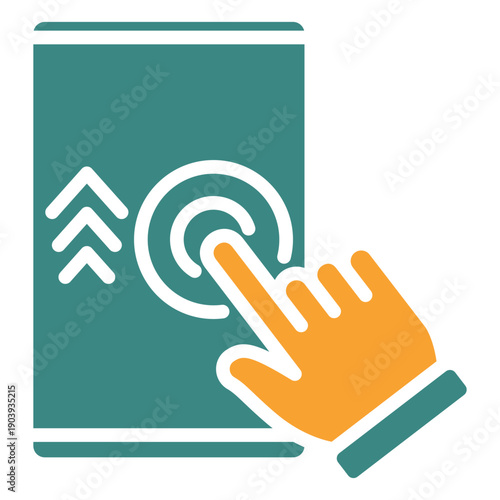 Click Action Dual Tone Color Icon, Mini Illustration For Modern Concept, Ui, Ux Web And App Development. Related To Seo And Online Marketing.