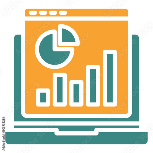 Metrics Dual Tone Color Icon, Mini Illustration For Modern Concept, Ui, Ux Web And App Development. Related To Seo And Online Marketing.