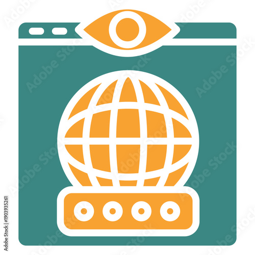 Visibility Dual Tone Color Icon, Mini Illustration For Modern Concept, Ui, Ux Web And App Development. Related To Seo And Online Marketing.