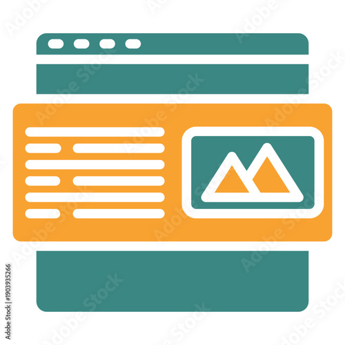 Rich Snippet Dual Tone Color Icon, Mini Illustration For Modern Concept, Ui, Ux Web And App Development. Related To Seo And Online Marketing.