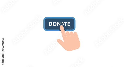 Hand Clicking a 'Donate' Button