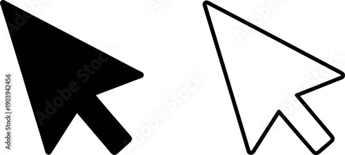 Mouse cursor arrow pointer icon vector for apps and websites