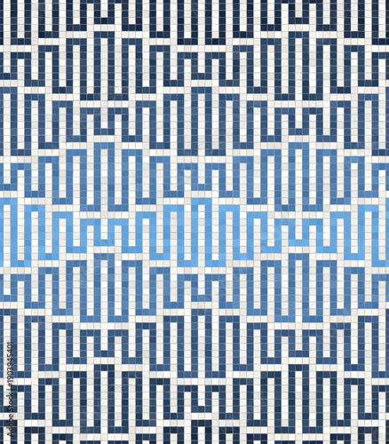Scandinavian style seamless mosaic tiles pattern