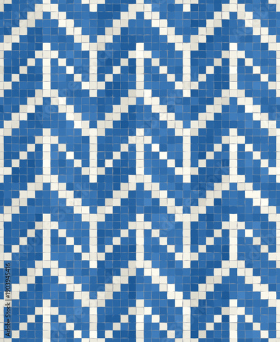 Scandinavian style seamless mosaic tiles pattern