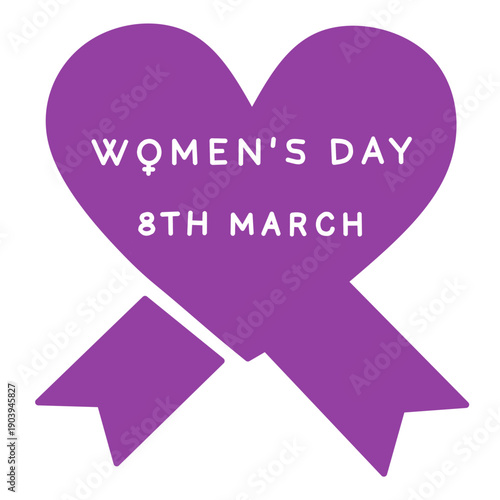 Corazón simbólico Día de la Mujer.