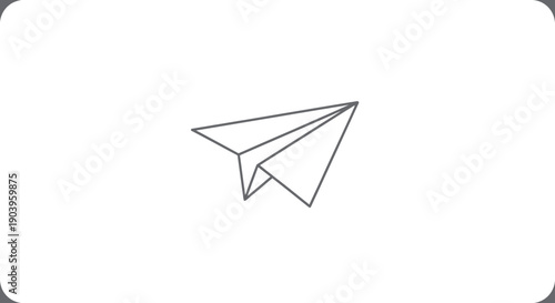 Simple paper airplane line icon vector illustration. Communication, sending message, new idea, travel, launch, creative concept.