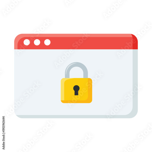 Secure Connection Icon: A bold representation of digital security, a padlock sits on a web page, signaling a safe and protected online experience.