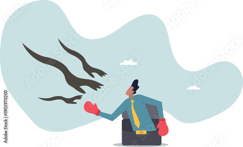 Overcome fear challenge difficulty, courage to fight back win over obstacle or difficulty,about a man and his life.