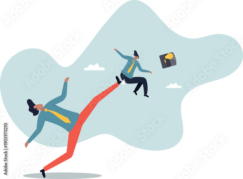 Business dishonesty, betrayal or jealousy colleague, career competitor or cheating .about a man and his life.