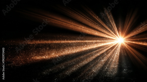 Wallpaper Mural Bright light with radiating particles and streaks against a dark background. Torontodigital.ca