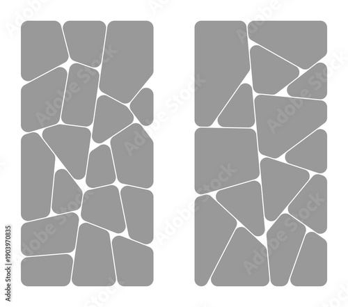 Vertical Rounded Mosaic Photo Collage Layout for Poster, Cover and Social Media