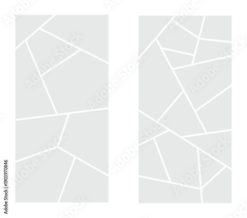 Creative Vertical Mosaic Photo Collage with Decorative Frame Margins for Poster