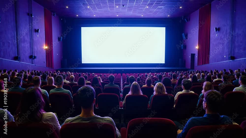 custom made wallpaper toronto digitalAudience in cinema watching blank screen
