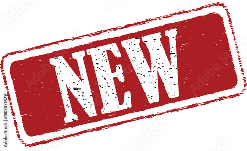 Red grunge new  stamp for premium branding and luxury marketing