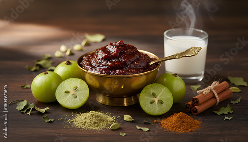 Wallpaper Mural Amla Pickle in Bowl Traditional Indian Food Torontodigital.ca