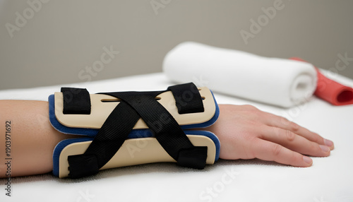 Wallpaper Mural Wrist brace with velcro straps on a person's arm Torontodigital.ca
