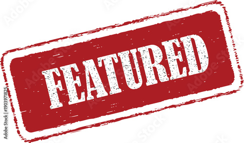 Red featured stamp for highlighting special content