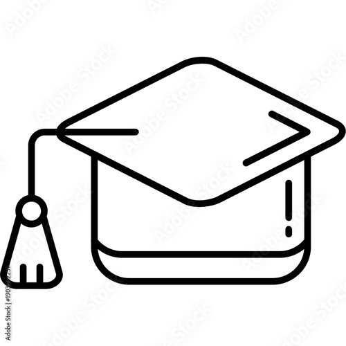 Graduation cap Outline Icon
