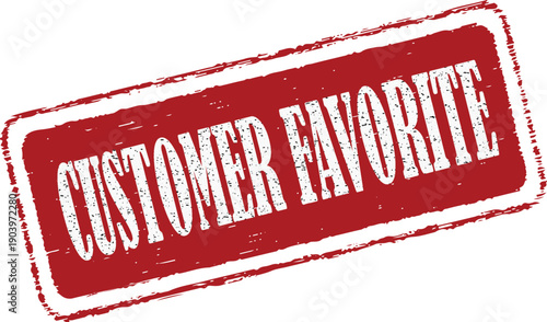 Red customer favorite stamp for marketing and sales
