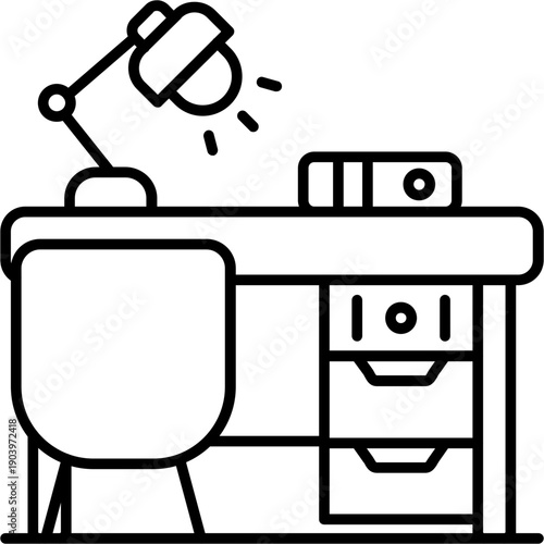 Reading lamp Outline Icon