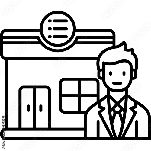 Store manager Outline Icon