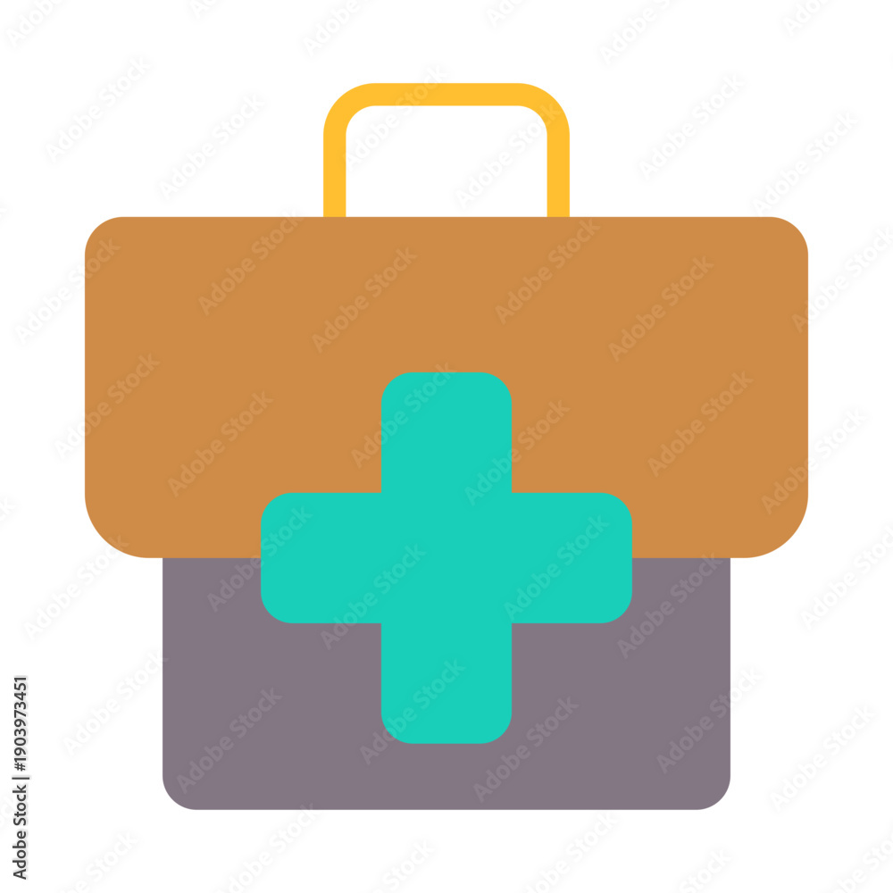 Obraz premium Emergency Kit Icon - Flat Color