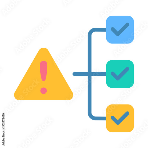 Crisis Checklist Icon - Flat Color