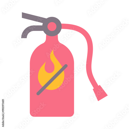 Fire Extinguisher Icon - Flat Color