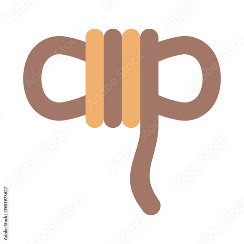 Rescue Rope Icon - Flat Color