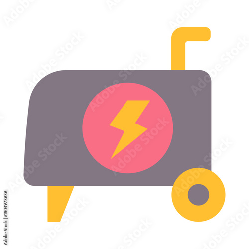 Portable Generator Icon - Flat Color