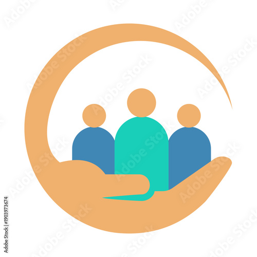 Community Support Icon - Flat Color