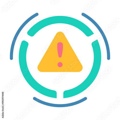 Early Warning System Icon - Flat Color