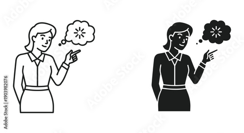 Business professionals choosing flowers decision making flat design vector illustration isolated white background