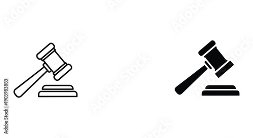 3D wooden gavel and sound block isolated on white background for justice and law concept