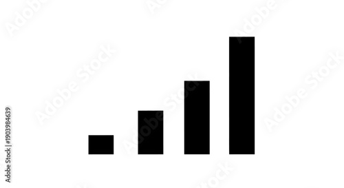 Black Bar Graph Increasing Trend Statistics.