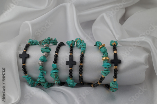 Photo of natural stone handmade bracelets    