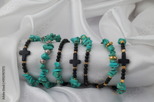 Photo of natural stone handmade bracelets    