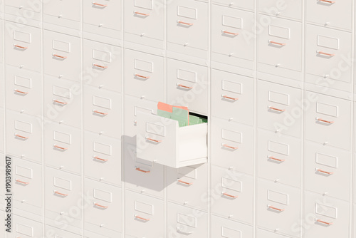 Filing Cabinets Pattern. Data, file, storage, information concept