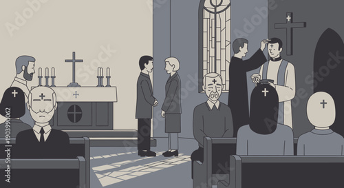 Priest Ordination Ceremony Clergy Men Church.