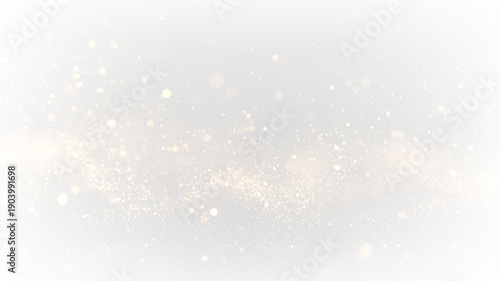 Konstfotografi Sparkling particles float on a transparent background creating a bright effect i