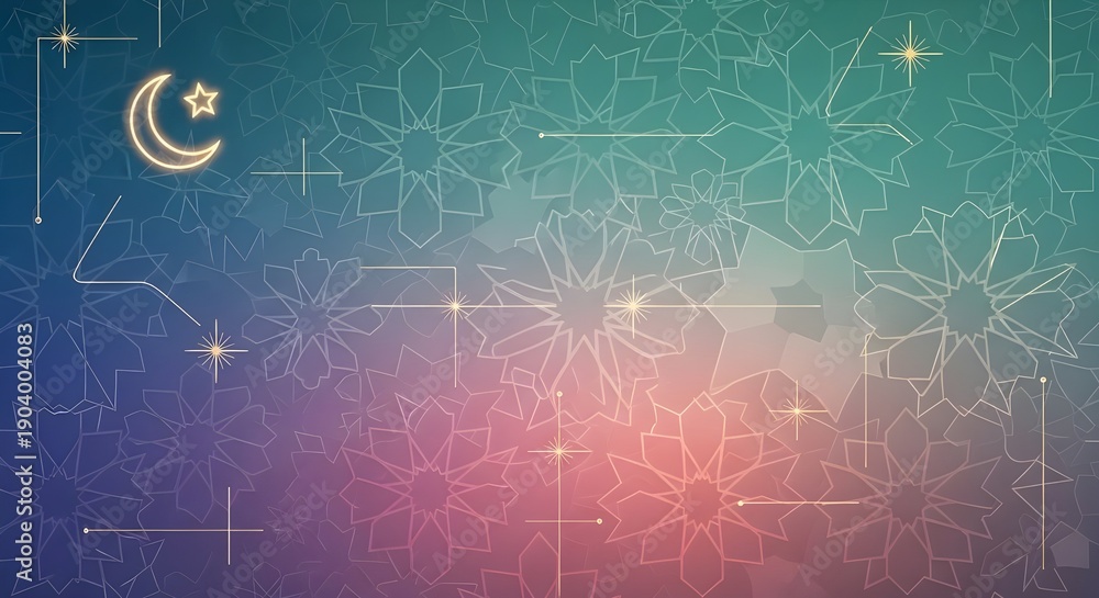 Fototapeta premium Abstract Islamic Pattern Ramadan Background