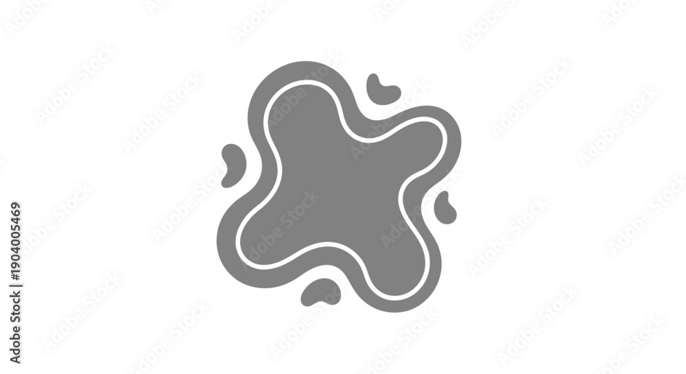 Obraz premium Gray Blob Shape Abstract Design Element.