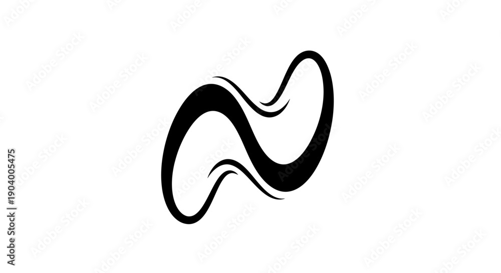 Obraz premium Black abstract symbol shape design.