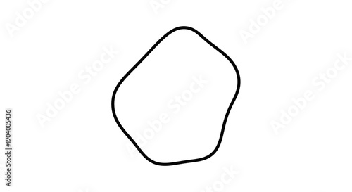 Black pentagon shape outline icon.