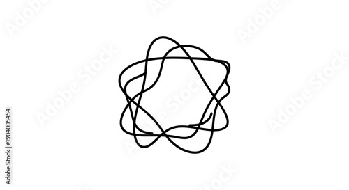 Black lines forming geometric shape.