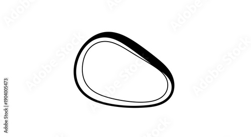 Black and white rubber O ring.